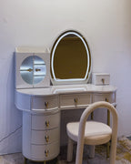 Opulent Orbit Dressing Table & Vanity Set With Mirror & Chair (N)
