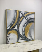 Magical Mirage Handpainted Wall Paintings for Home & Wall Decoration Items (With outer Floater Frame) (40 x 40 Inches)
