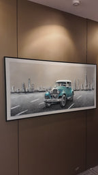 Classic Wheels Hand Painted Decorative Wall Paintings for Living Room