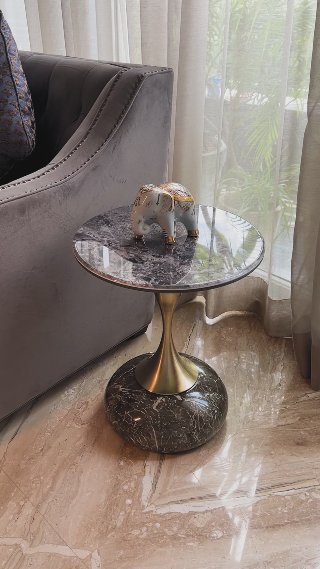 Eclipse Aura Accent Side Table For Home