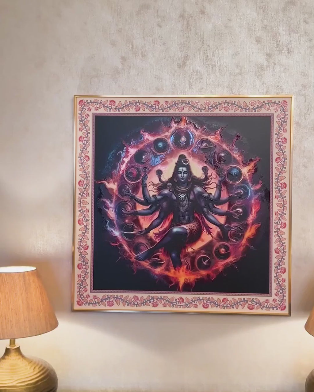 The Cosmic Dance of Lord Shiva Painting for Home