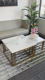 Luminary Haven Coffee Table Gold - Set of 2 (STAINLESS STEEL)