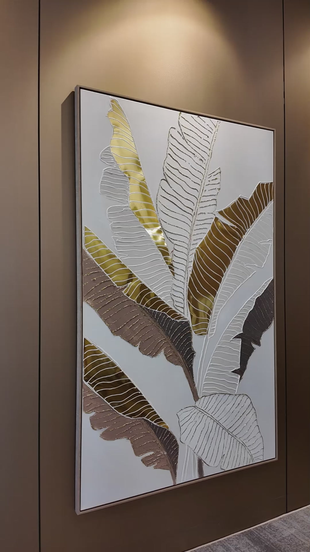 Tropical Rhythm Hand painting for Home & Wall Decoration Item (With Outer Floater Frame) (39.5 x 63 Inches)