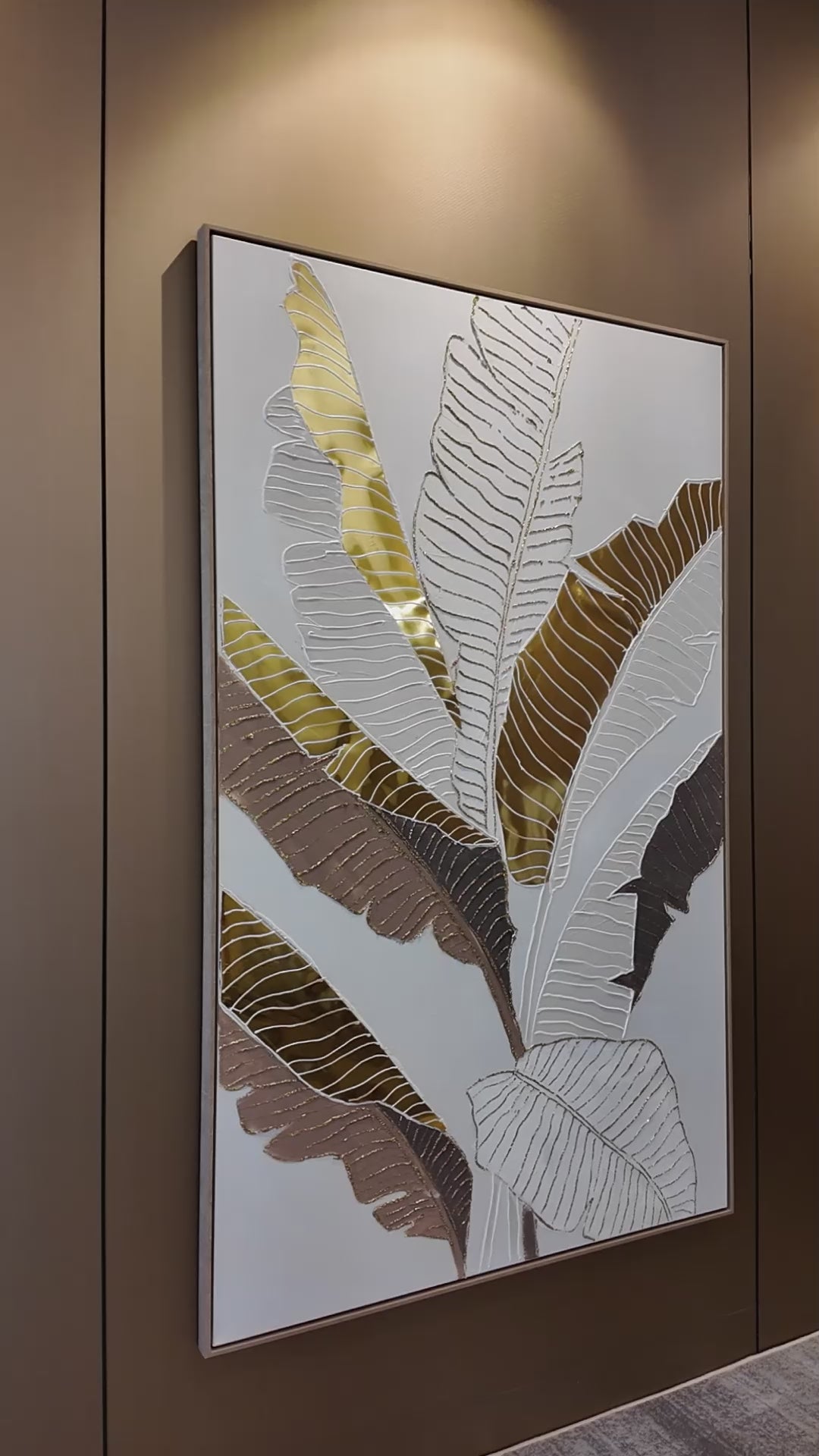 Tropical Rhythm Hand painting for Home & Wall Decoration Item (With Outer Floater Frame) (39.5 x 63 Inches)
