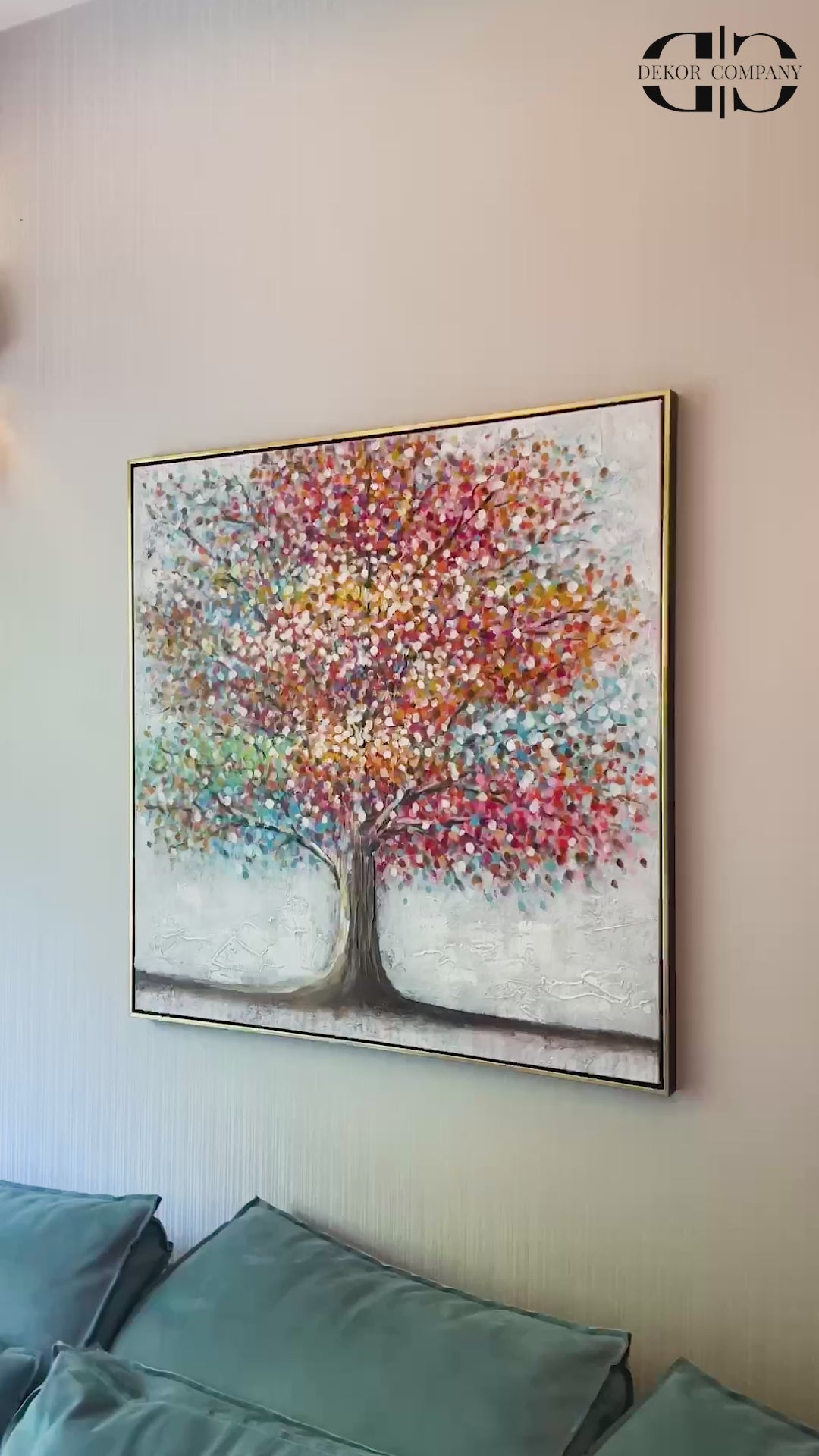 Forest of Rubies 100% Hand Wall Painting For Home  & Wall Decoration Items(outer Floater Frame ) (40 x 40 Inches)