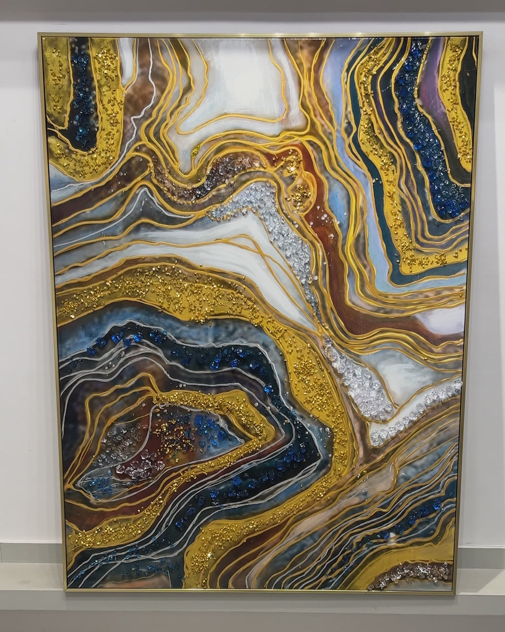 Glinting Galaxy Resin Art Wall Painting