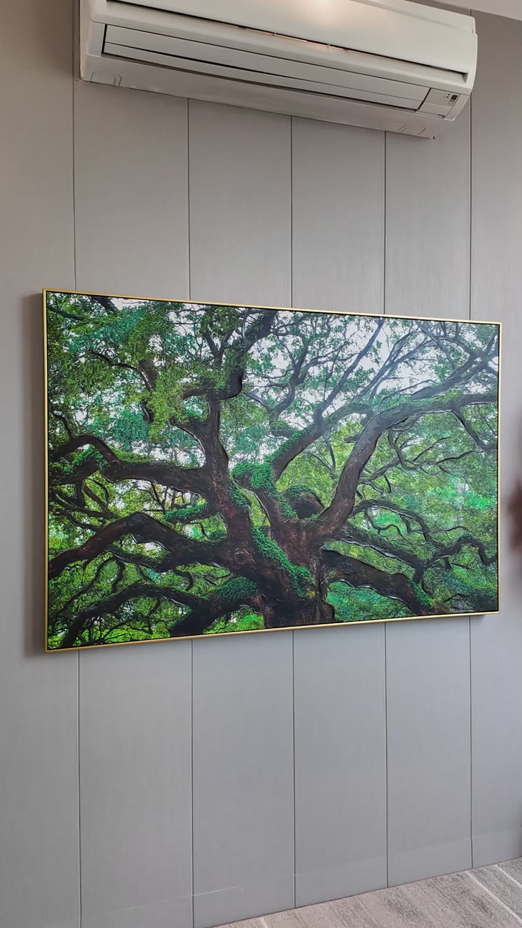 Tree of Life by Top American &  European contemporary Artists 100% Hand Wall Painting For Home (With Outer Floater Frame frame) ( 35.5 x 53 Inches )