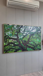 Tree of Life by Top American &  European contemporary Artists 100% Hand Wall Painting For Home (With Outer Floater Frame frame) ( 35.5 x 53 Inches )