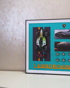 Lamborghini Speed Pop Art Shadow Box & Wall Decoration Item