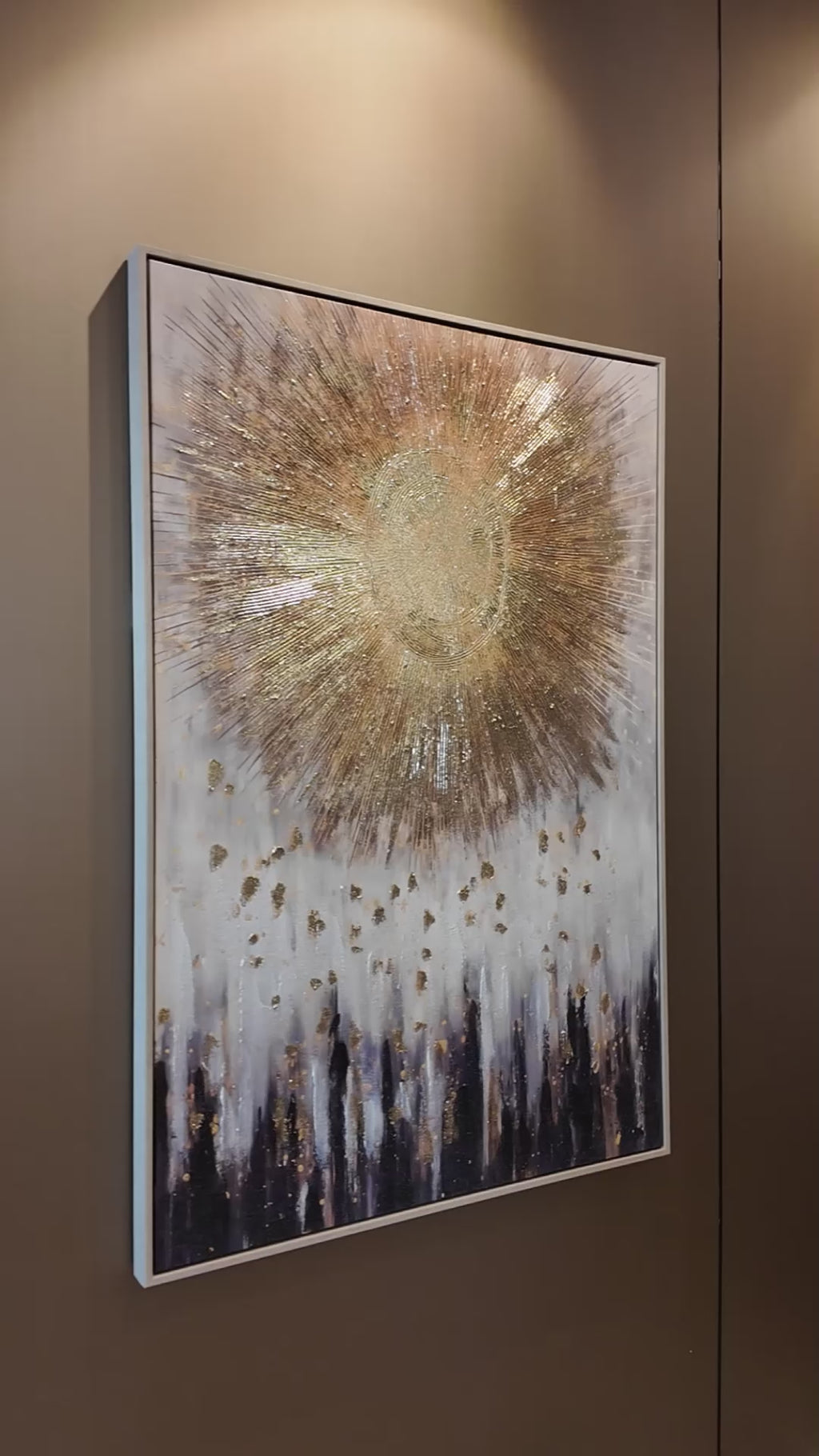 Light Beyond Hand painting for Home & Wall Decoration Item (With Outer Floater Frame) (47x31.5 Inches)
