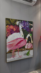Nature’s Royalty by KATHRYN WHITE 100% Hand Wall Painting For Home (With Outer Floater Frame frame) ( 35.5 x 47 Inches )