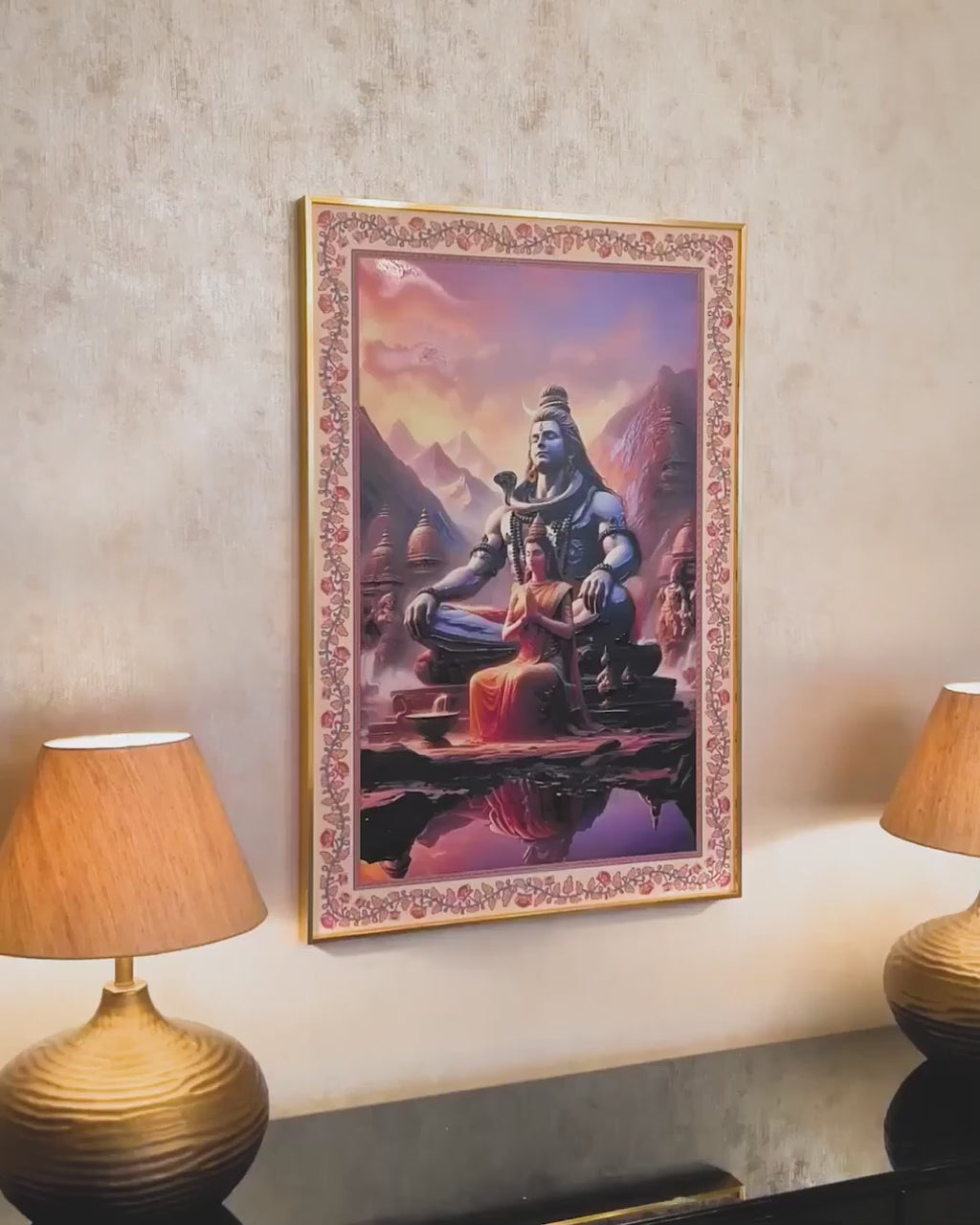 Satyam Shivam Sundaram The Shiva Parvati Painting for Home