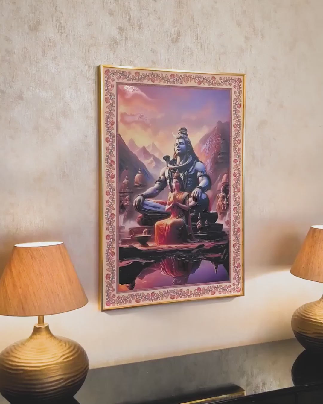 Satyam Shivam Sundaram The Shiva Parvati Painting for Home