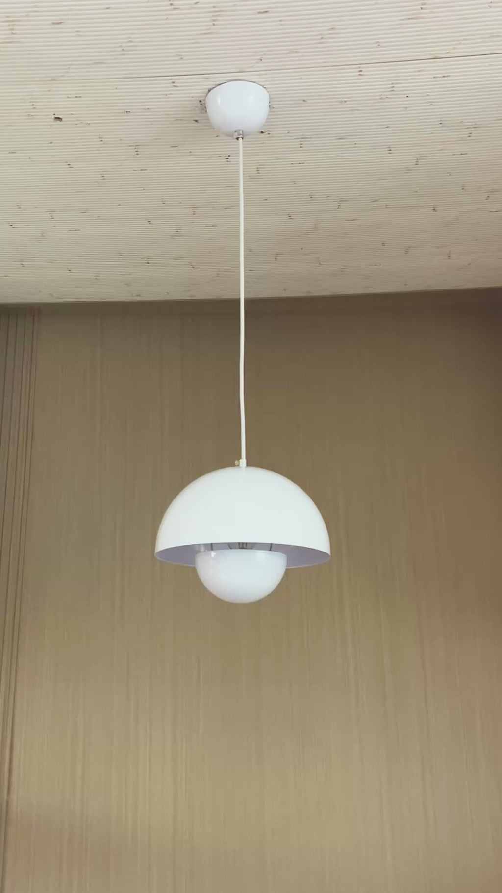 Vibe Dome Pendant Light For Home & Item for Home Decoration - White