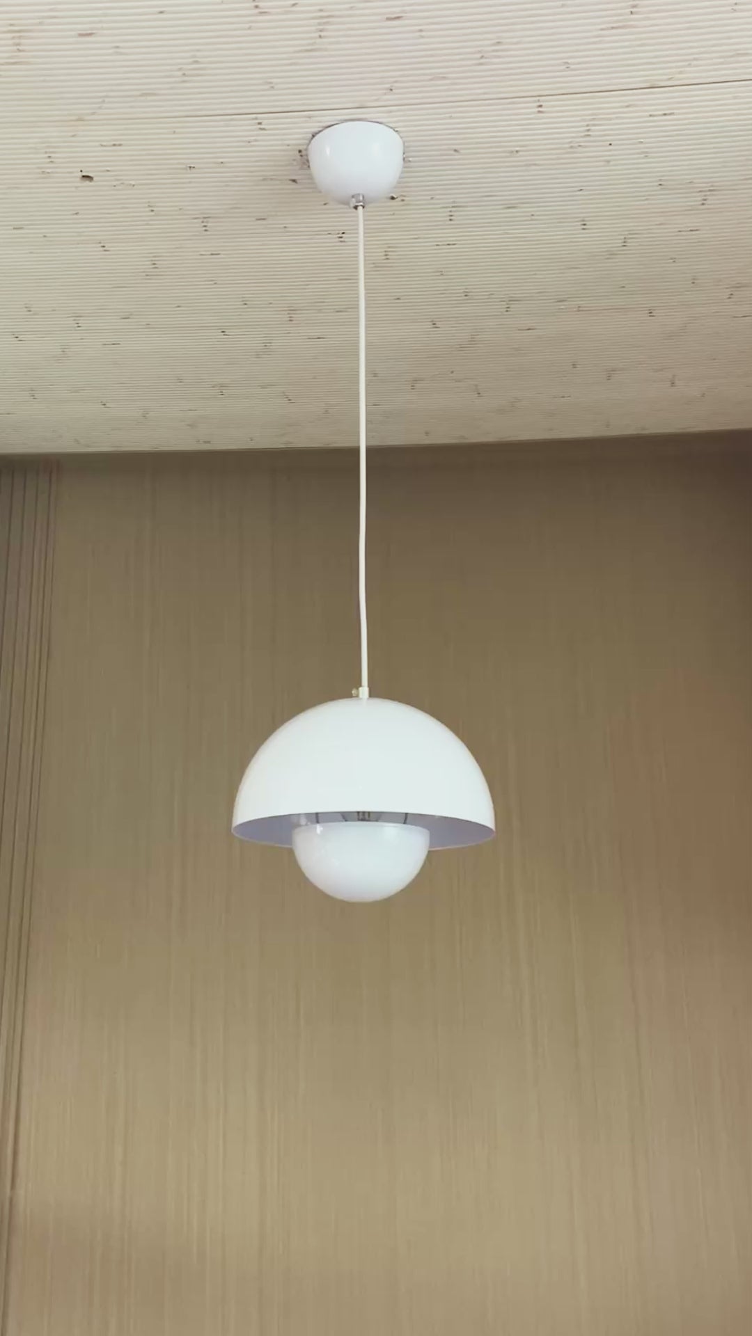 Vibe Dome Pendant Light For Home & Item for Home Decoration - White