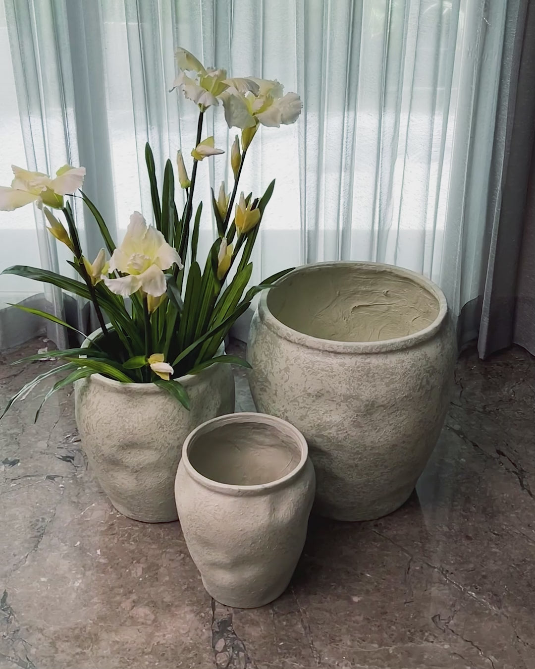 Natural Echo Indoor Planters For Home - Set of 3