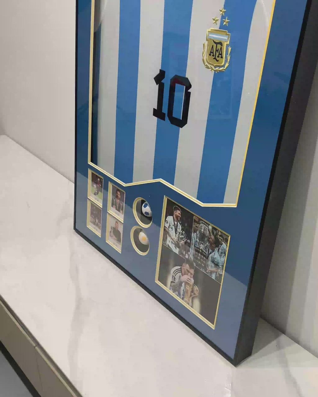 Lionel Messi Argentina Pop Art Shadow Box