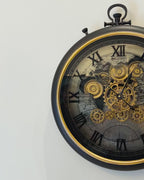 Time Sypher Luxury Designer Wall Clock With Moving Gear Mechanism Buy Wall Clock Online(Steel Body)