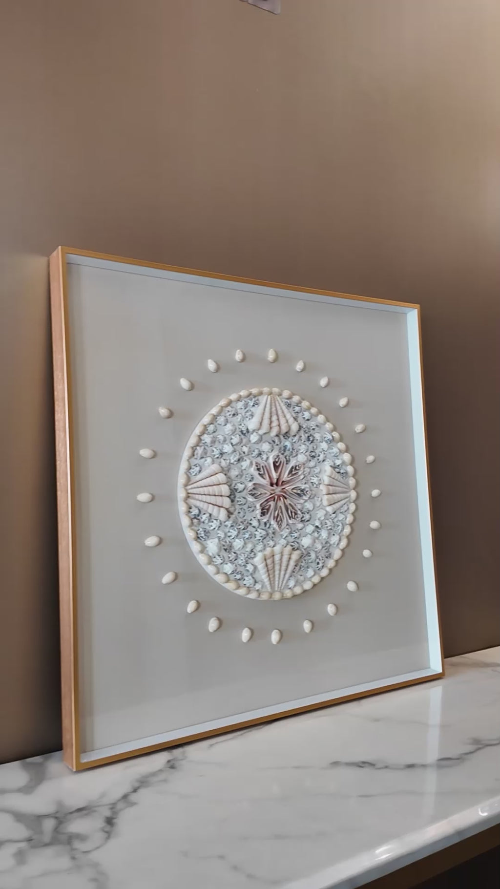 Marine Mosaic Shadow Box Wall Decoration Item