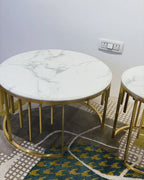 Golden Quasar Accent table - Set of 2 (Stainless Steel)