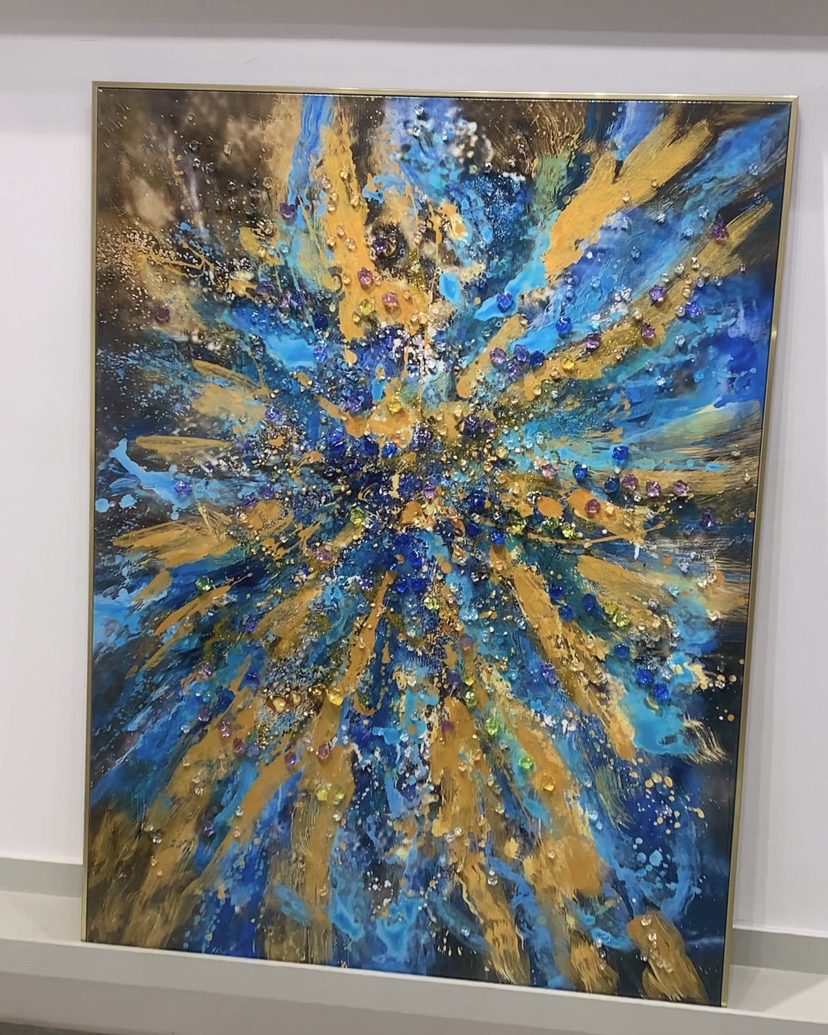 Glimmering Aurora Resin Art Paintings