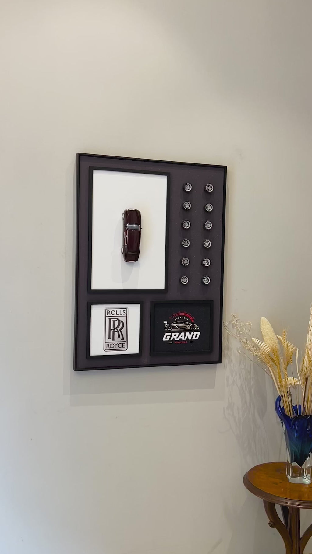 Rolls Royce Car Fans Pop Art Shadow Box