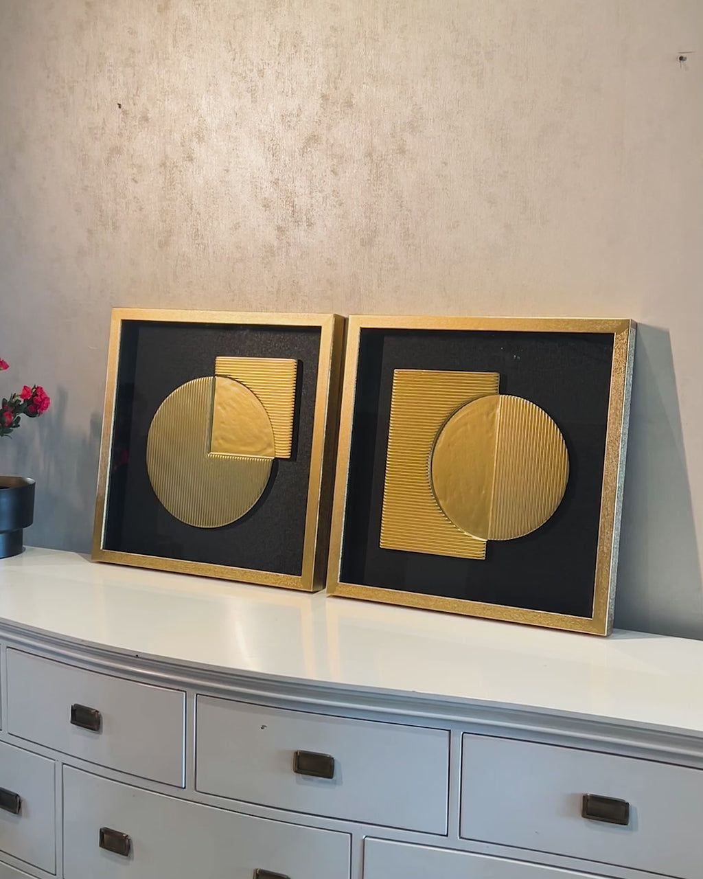 Luxe Symmetry Shadow Box for Wall Decoration