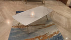 The Roman Rectangular Marble Coffee Table - GOLD (Stainless Steel)