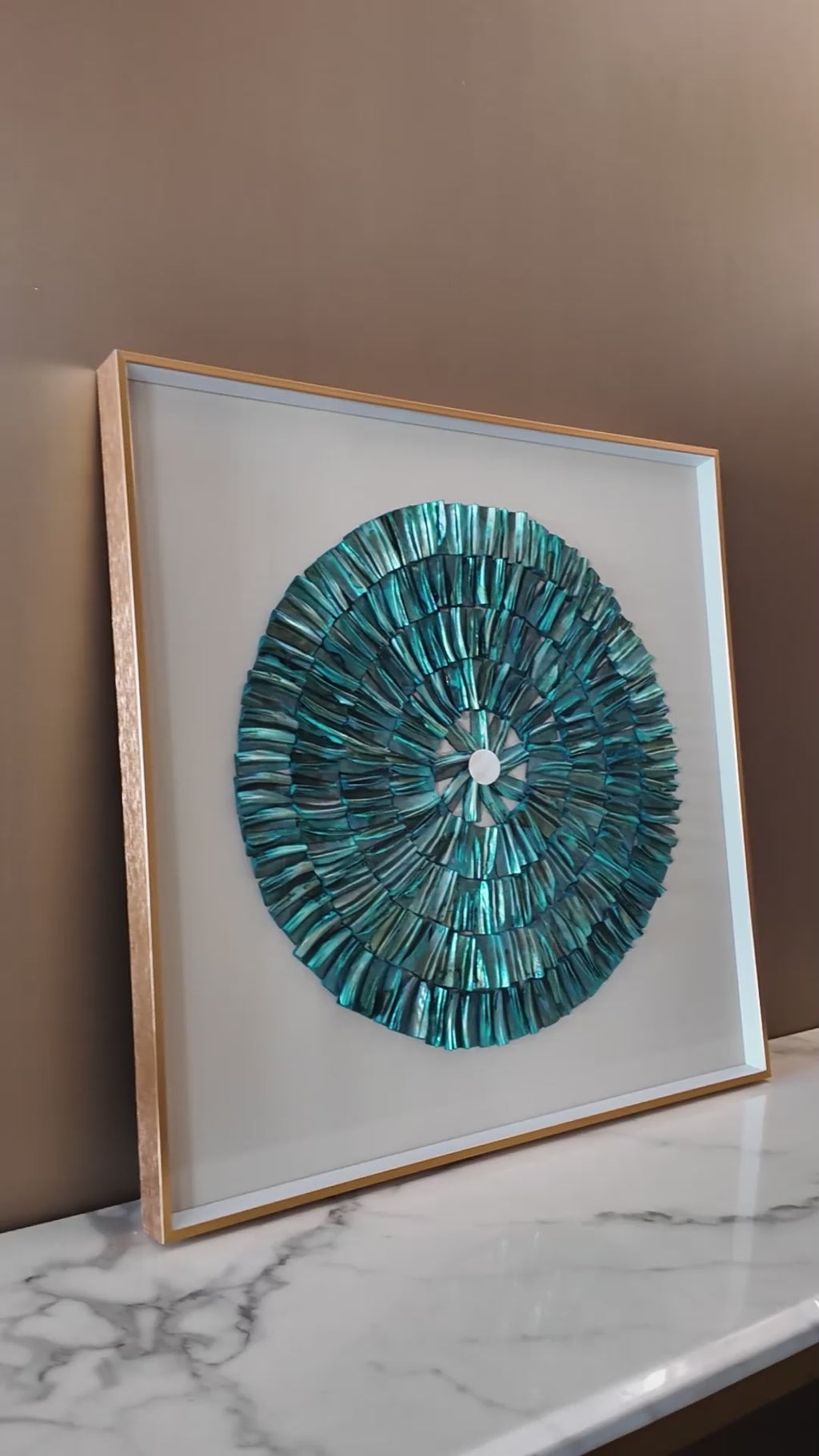 Ocean Vortex Shadow Box Wall Decoration Item