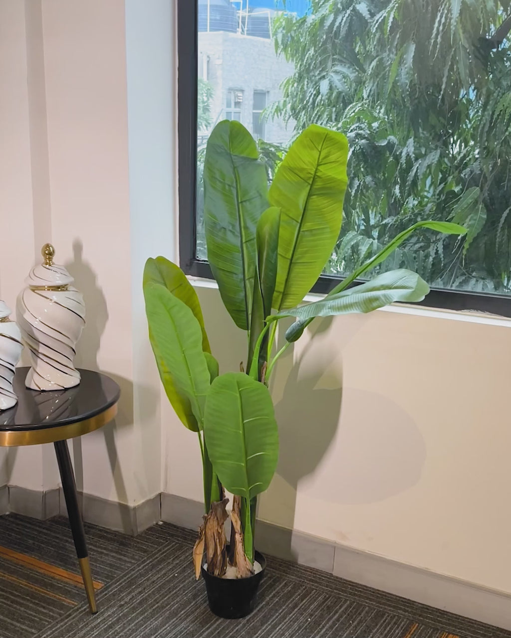 Classic Green Banana Plant Artificial plant - (5.6 Feet) (Natural Feel)