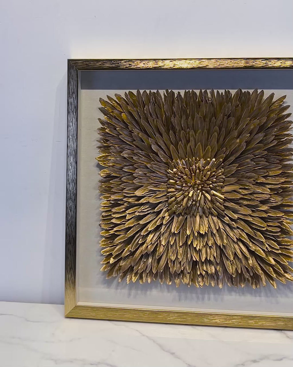 Sunburst Petals Shadow Box Wall Decoration Piece
