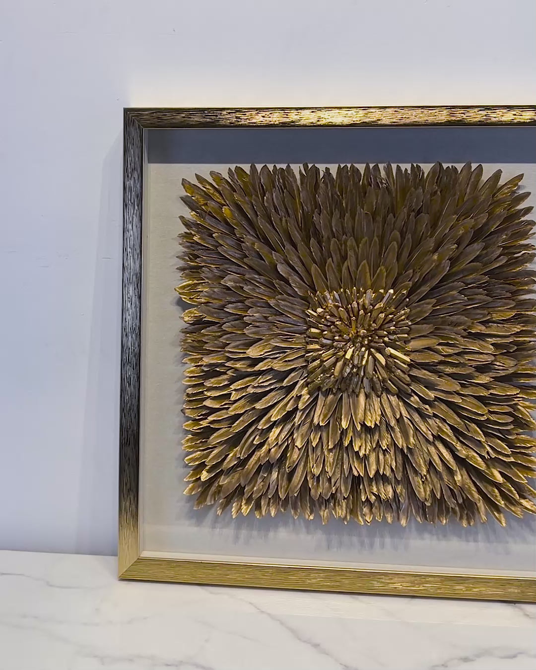 Sunburst Petals Shadow Box Wall Decoration Piece