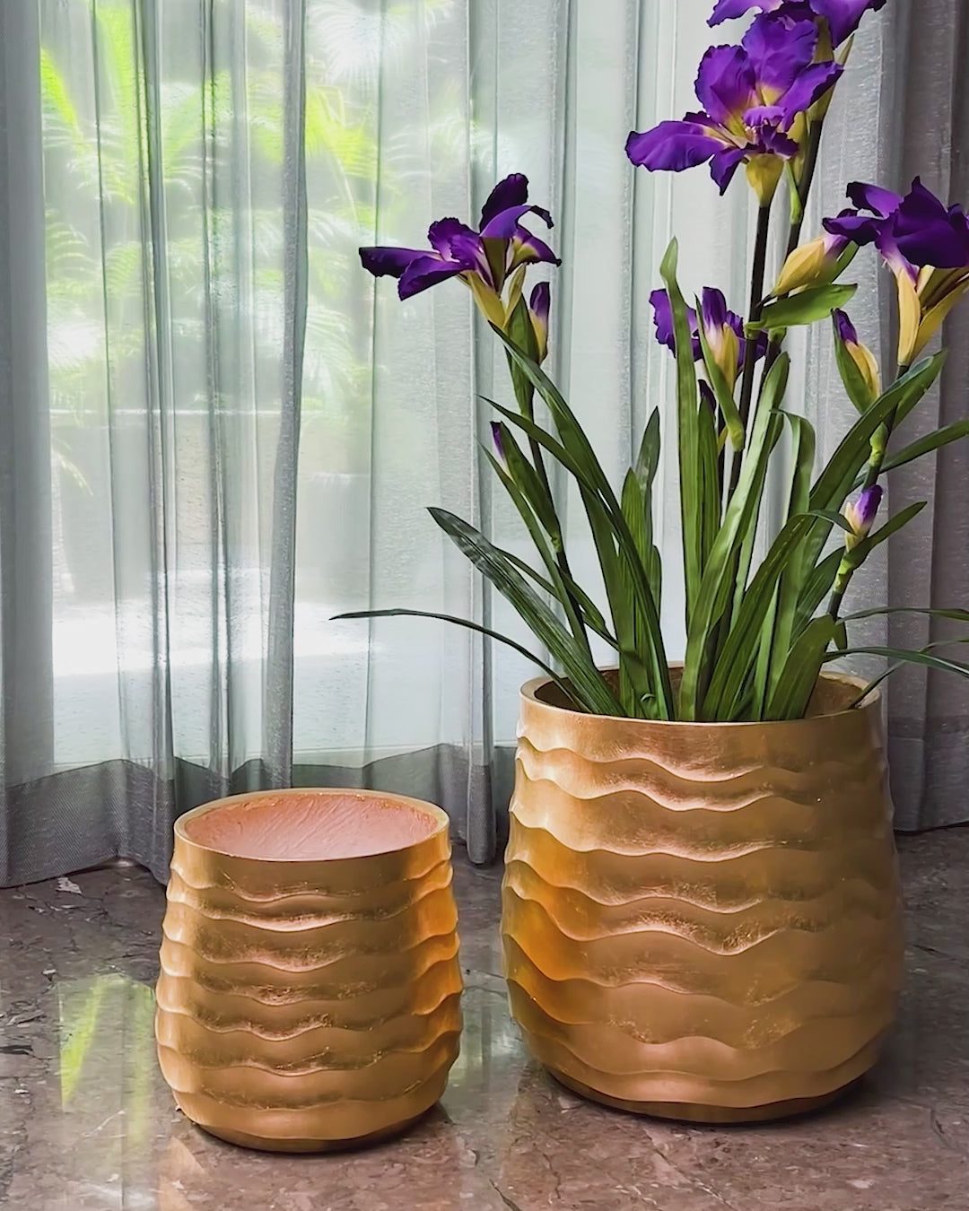 Luxe Wave Planter - Set Of 2
