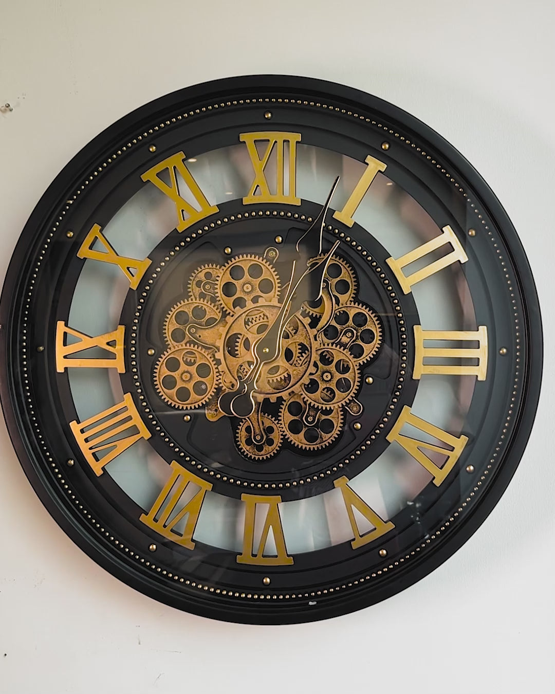 Elegant Eon Luxury Designer Watches  Wall Clock Online With Moving Gear Mechanism Buy Wall Clock Online (Steel Body)