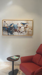 Birdsong Bliss Crystal Glass Decorative Wall painting Art