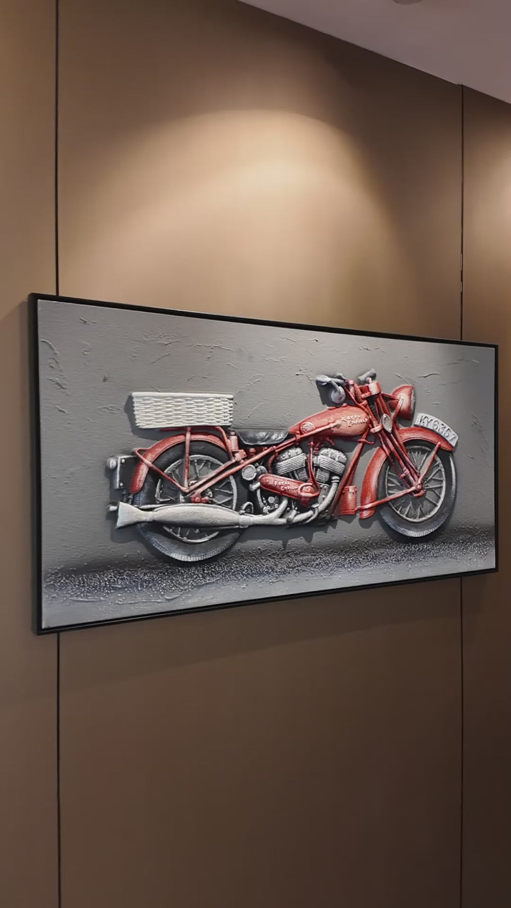 Royal Enfield Legacy Hand Painted Decorative Wall Paintings for Living Room
