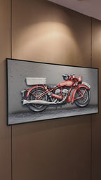 Royal Enfield Legacy Hand Painted Decorative Wall Paintings for Living Room