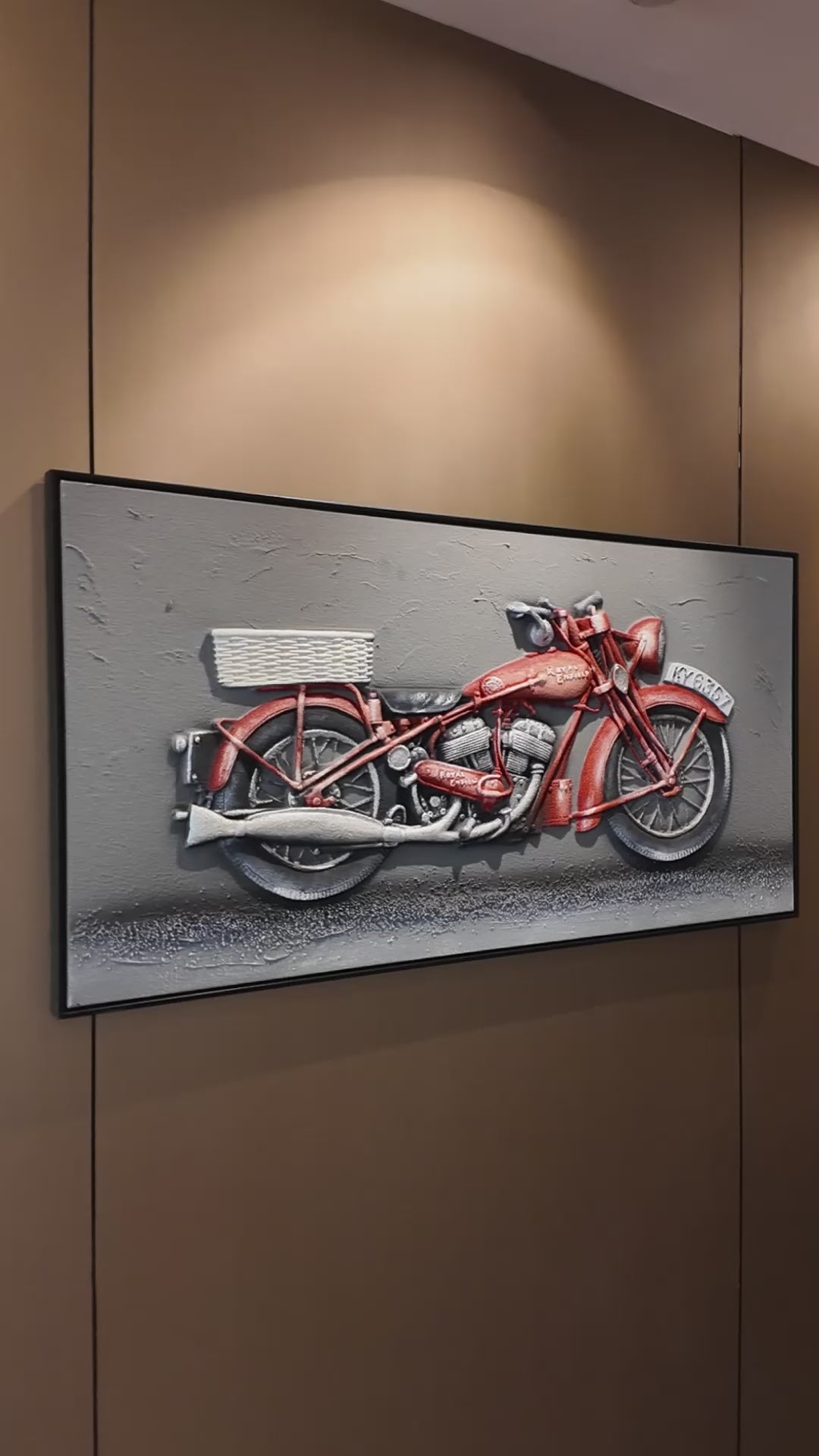 Royal Enfield Legacy Hand Painted Decorative Wall Paintings for Living Room