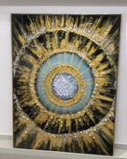 Enigmatic Brilliance Resin Art Wall Painting