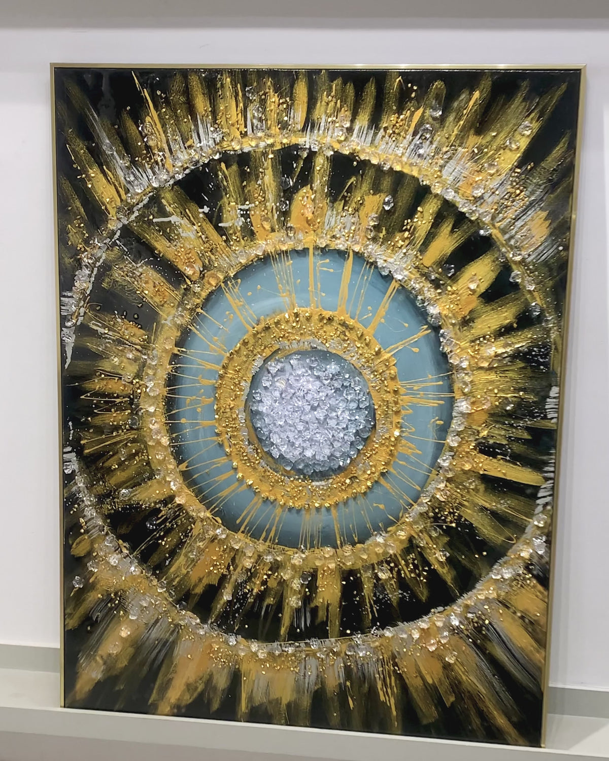 Enigmatic Brilliance Resin Art Wall Painting
