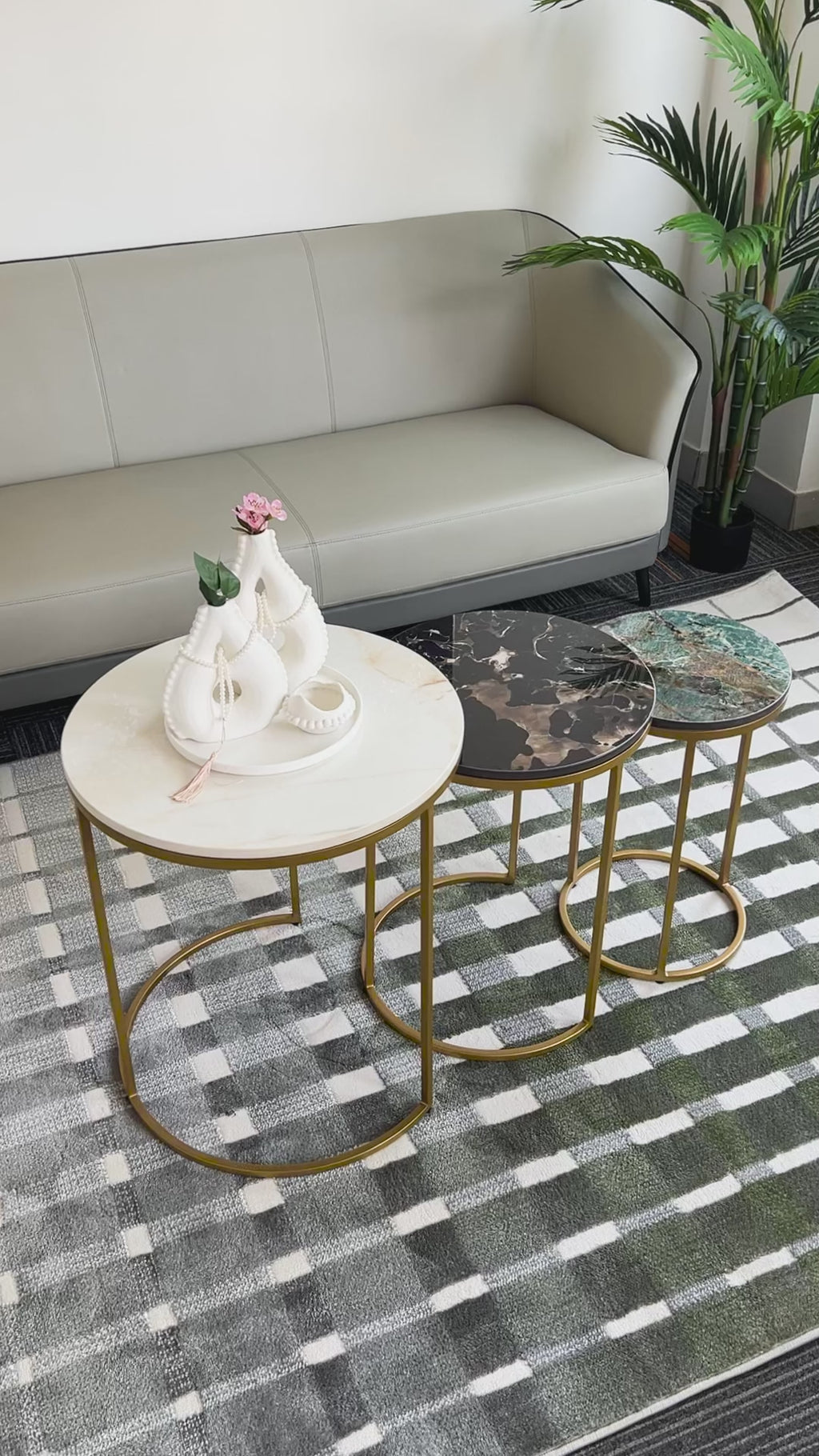 Glitter and Glamour Set of Three Nesting Tables
