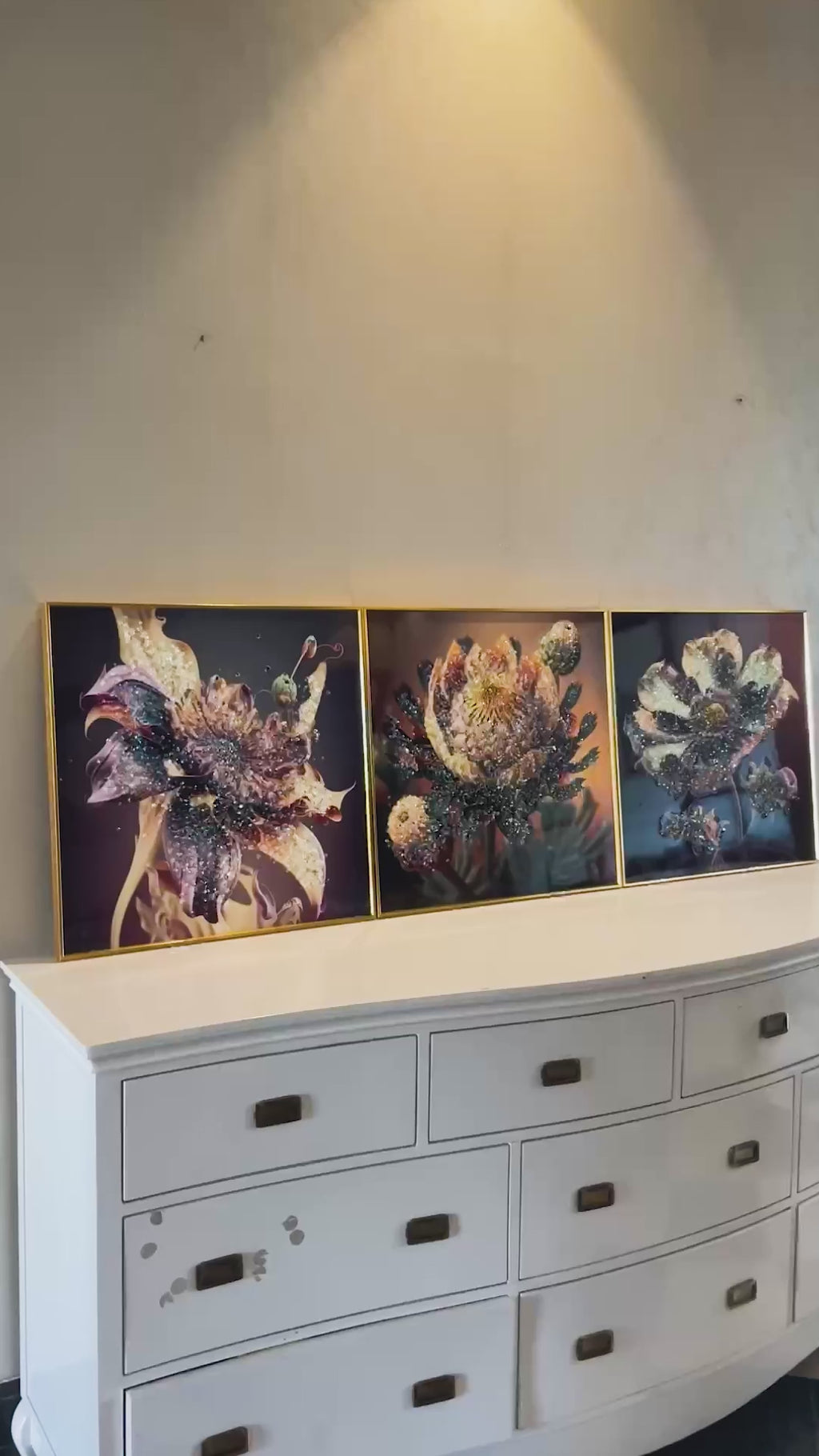 Blossom Dreams Crystal Glass online paintings - Set of 3