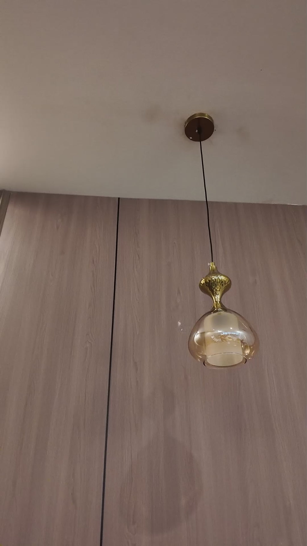 The Seranova Chandelier for Home & Item for Home Decoration - Single Pendent ( Amber )