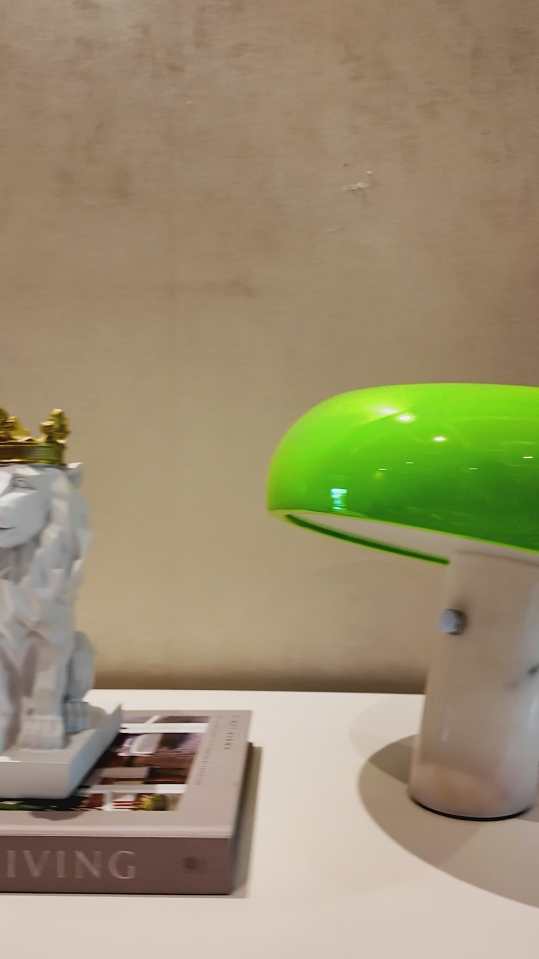 Capstone Glow Table lamp for Home & Item for Home Decoration - Green (Italian Designer Collection)