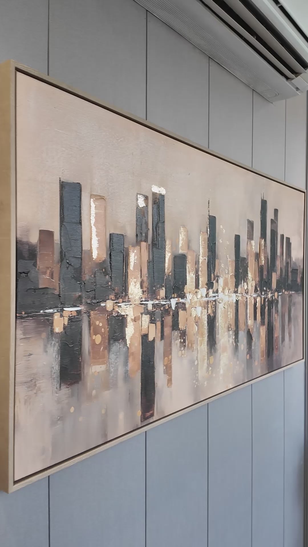 City of Dreams Hand painting for Home & Wall Decoration Item (With Outer Floater Frame) (47x31.5 Inches)