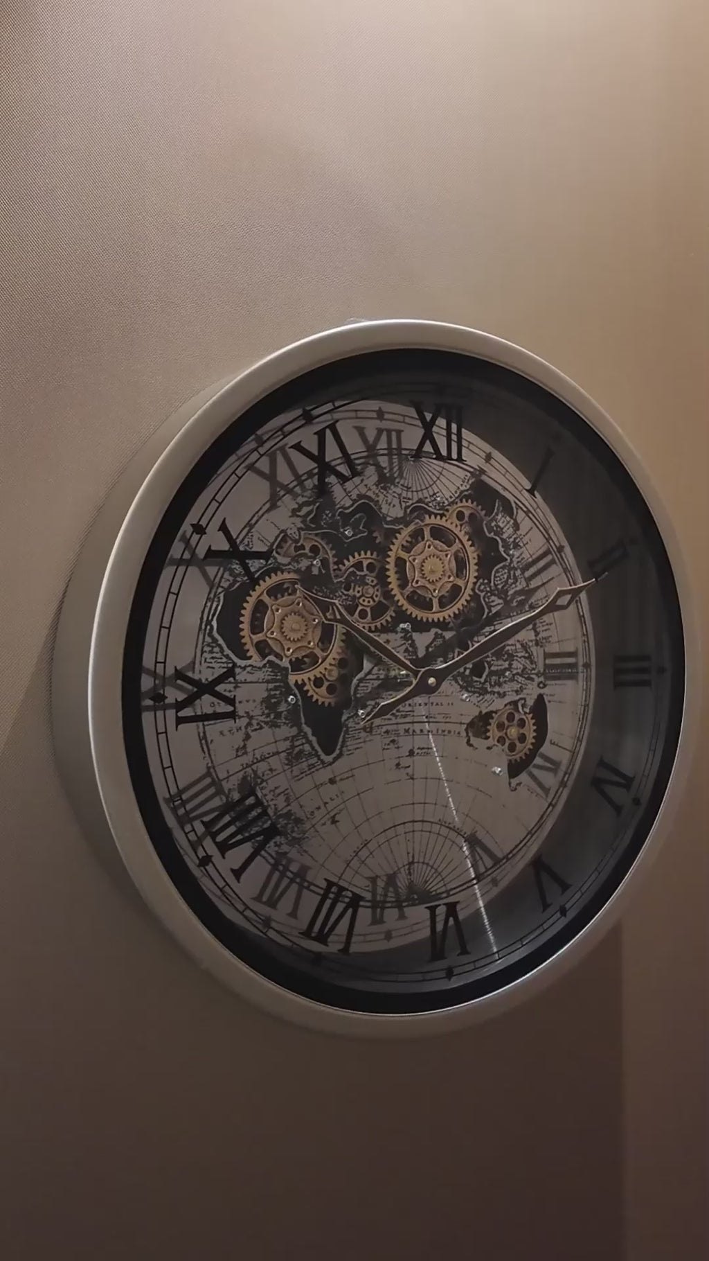 Time Traveller Wall Clock Luxury Designer Silent Movement Wall Clocks for the Home With Moving Gear Mechanism Buy Wall Clock Online (Steel Body) - Medium