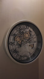 Time Traveller Wall Clock Luxury Designer Silent Movement Wall Clocks for the Home With Moving Gear Mechanism Buy Wall Clock Online (Steel Body) - Medium