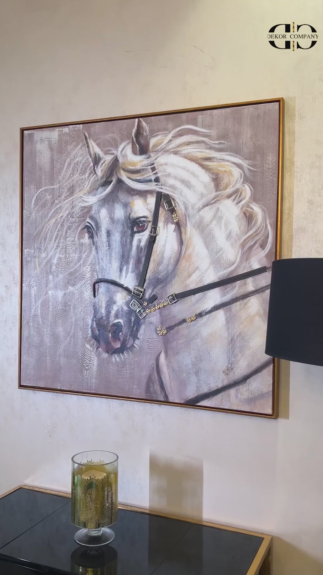 White Horse Majesty 100% Hand Painted Wall Painting for Home & Wall Decor Online Paintings