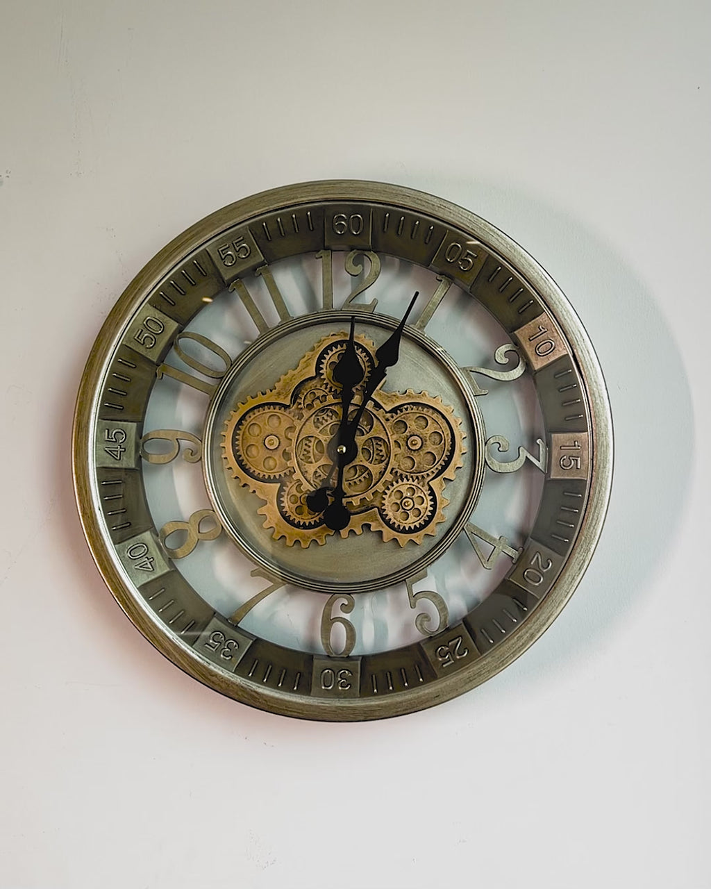 Epoch Elegance Luxury Designer Watches Wall Clock Online With Moving Gear Mechanism Buy Wall Clock Online (Steel Body)