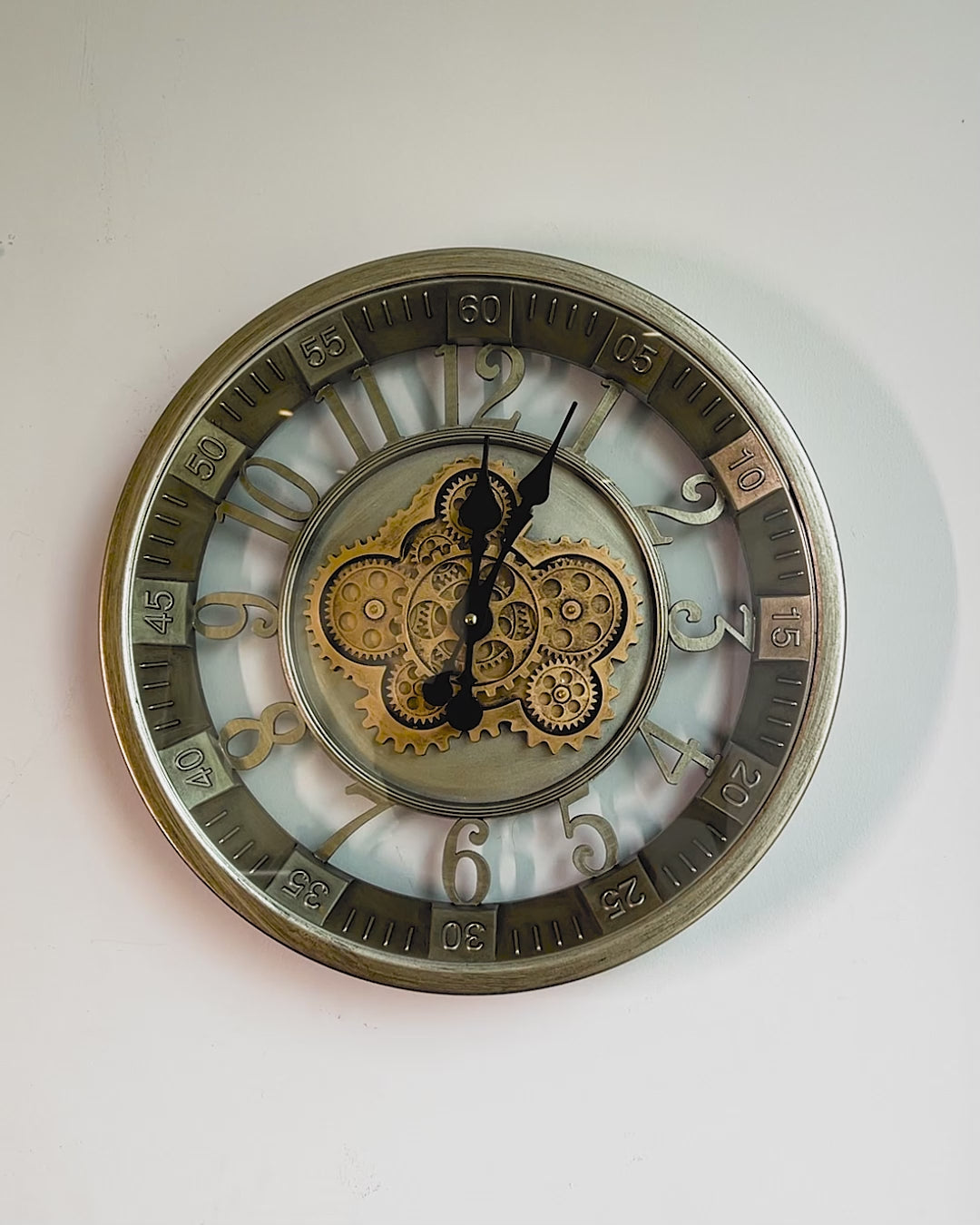 Epoch Elegance Luxury Designer Watches Wall Clock Online With Moving Gear Mechanism Buy Wall Clock Online (Steel Body)